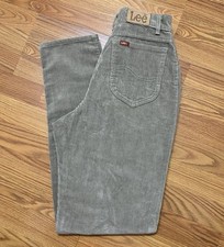 VTG Lee Riders Corduroy Pants 26x32 High Rise Mom Sz 11 USA Union Made 80s Skate