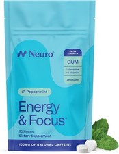 Neuro Energy & Focus Gum Extra Strength 100mg...
