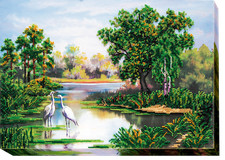 Nature Dawn Bead Embroidery Kit   DIY Beaded Home Decor Wall Art