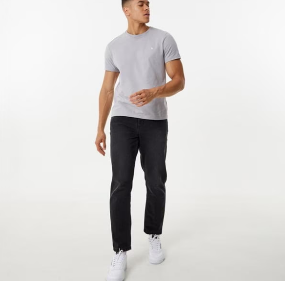 Jack Wills Tapered Jeans Worn Black mens Uk Size 28W S #REF20