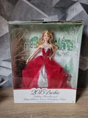 POUPÉE BARBIE DOLL MATTEL HOLIDAY MERVEILLEUX NOËL 2015 COLLECTION - Photo 1/4