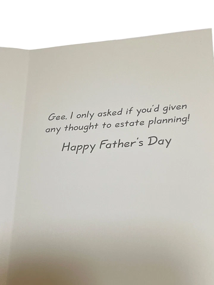 Fathers Day Greeting Card Funny Estate Planning Leanin Tree Art By Dave Coverly - Image 3 of 4