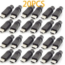 20PCS DC Power Adapter Type-C USB Male to DC 5.5x2.1mm Female Jack Connector US
