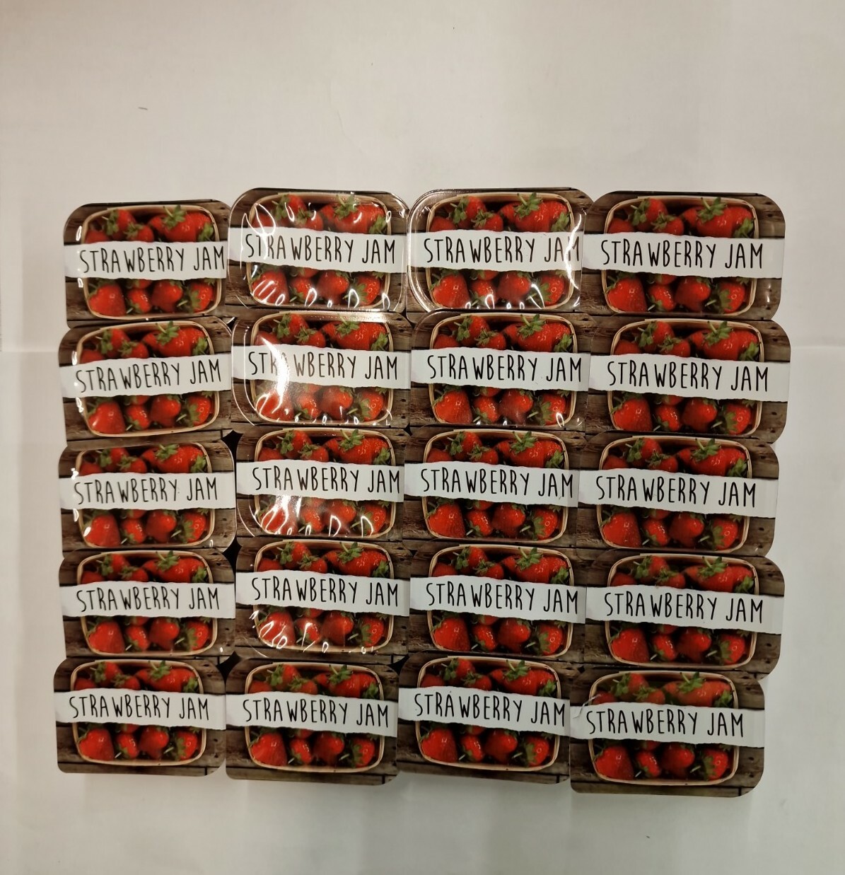 Strawberry Jam Individual Single Portions Grelly UK