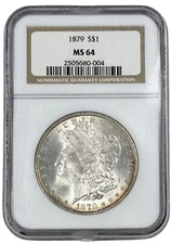 1879 VAM-27 Morgan Silver Dollar NGC Mint State 64