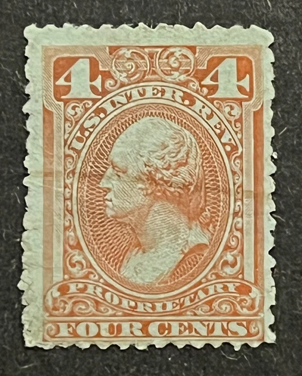 Travelstamps: US Stamp Scott #RB14 4c proprietary tax Washington Used Pen Cancel - Image 2 of 4