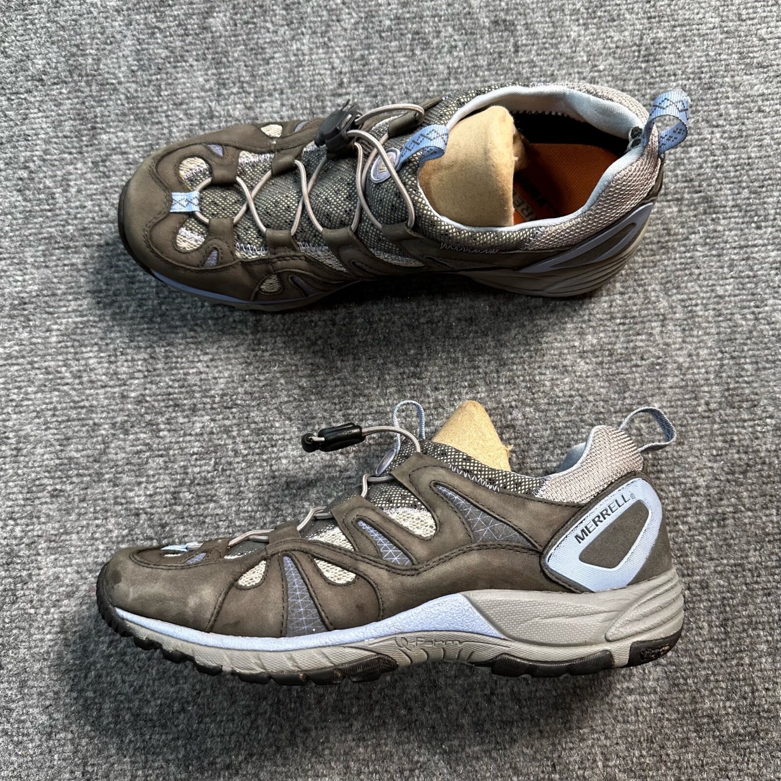 Scarpe Merrell donna 9 grigio aviario suole vibranti leggere trail escursionismo bungee J16790