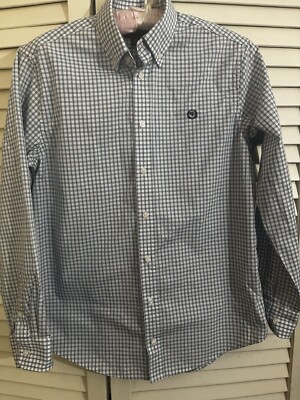 Lauren Ralph Lauren Crisp Button Down Blue Checked Shirt Womens Size 18 ...