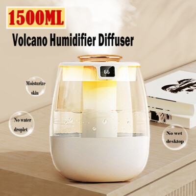 1.5L Humidifier Top Fill For Large Home Office Cool Mist W/Humidistat DIffuser