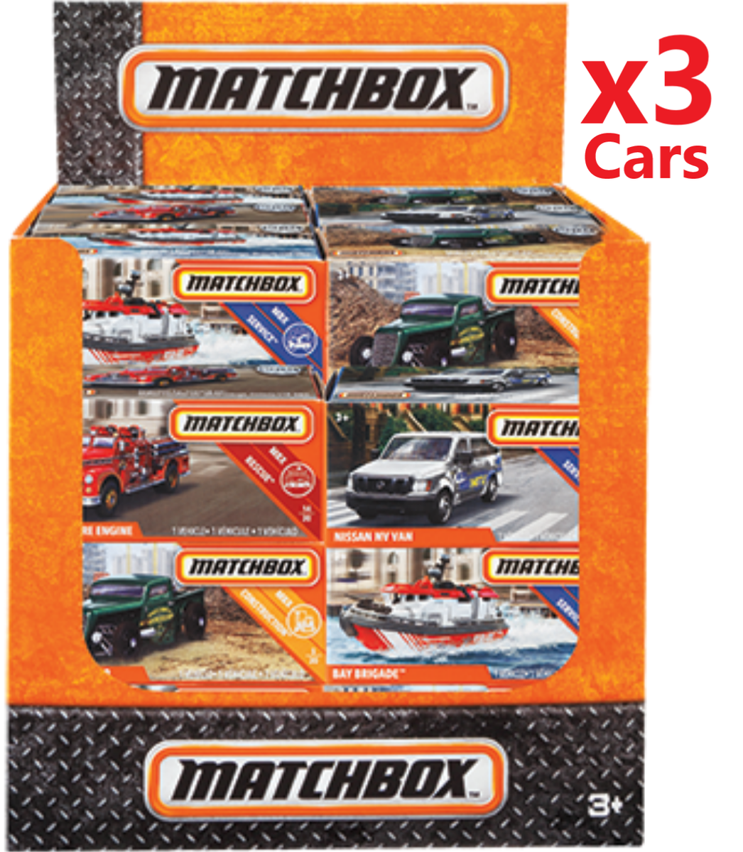 3x Matchbox Power Grabs Heritage Box Three Assortment Mini Boxes