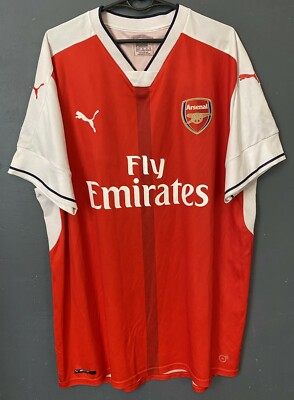 MEN'S PUMA FC ARSENAL 2016/2017 HOME SOCCER FOOTBALL SHIRT JERSEY SIZE 2XL XXL