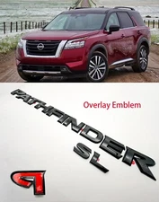 Gloss Black Overlay EMBLEM FITS 2022-2024 NISSAN PATHFINDER SL MODELS