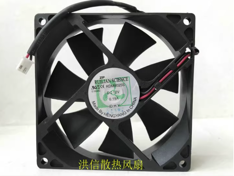 OKAY 1x For RUILIAN SCIENCE 9025 RDM9025S 12V 0.19A 90*25MM 2-wire fan