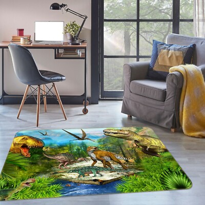 3D Dinosaur Forest NA9233 Game Rug Mat Elegant Photo Carpet