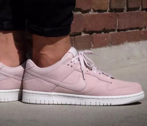 pink suede dunks