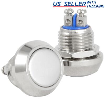 Momentary Push Button Starter Switch/Boat Horn Stainless Steel Metal Waterproof