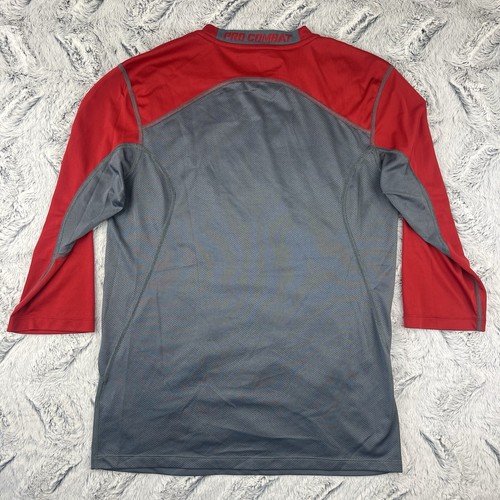 Nike Pro Swingman Ken Griffey Jr. 3/4 Sleeve Red Gray Men’s Medium 484414-067 - Picture 2 of 15
