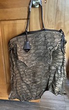 Vivienne Westwood Shoulder Bag Draped Hide Leather Grey, Super Rare!!
