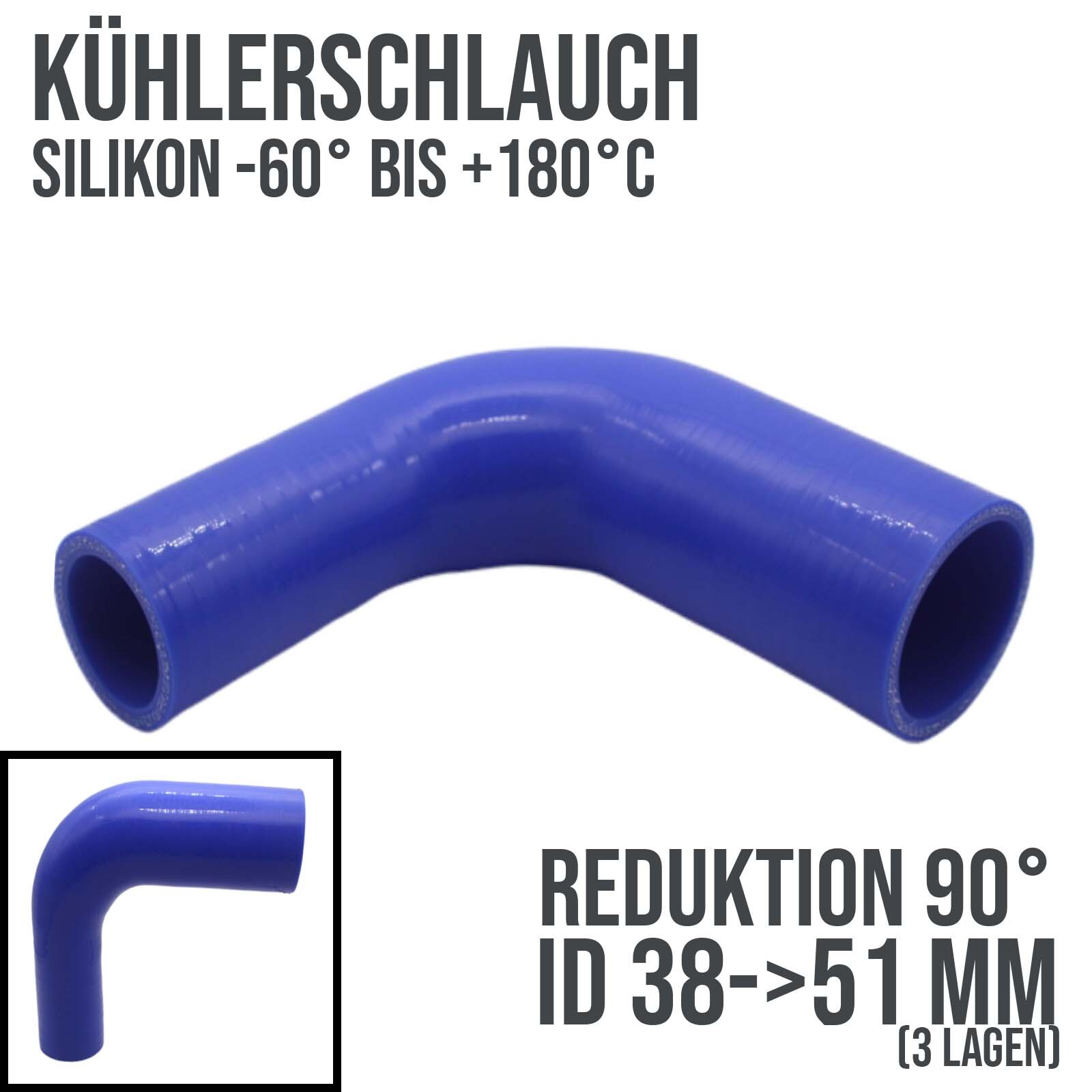 Silikon Kühlerschlauch LLK - Hochleistungsschlauch Für Ladeluft & Kühlmittel