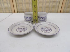Roma Sambuca Espresso Coffee Cups and Saucers Italy - Set Of 2