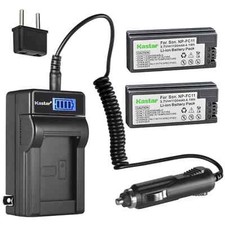 LCD Travel Charger 2 battery for Sony NP-FC11 DSC-P8 DSC-P9 DSC-P10