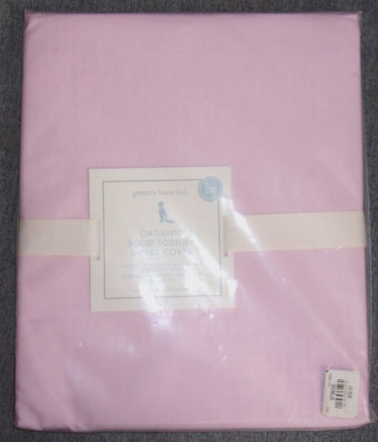 Pottery Barn 100%  Organic cotton duvet cover toddler PINK