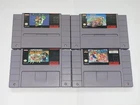 Super Nintendo SNES Game Lot of 4 - Mario Kart, Mario World, All Stars, Etc.