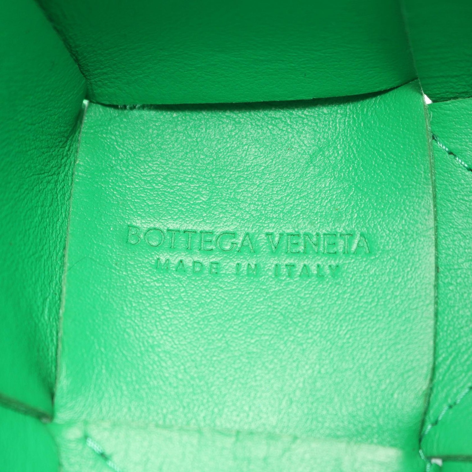 Bottega Veneta Cassette Mini Crossbody Shoulder Bag Leather Women'S Green 680217 thumbnail 4