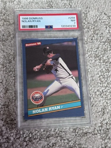 PSA 7 BASEBALL CARD 1986 DONRUSS HOF NOLAN RYAN HOUSTON ASTROS