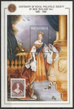Neuseeland - Philatelistische Gesellschaft Block 14 postfrisch 1988 Mi. 1016