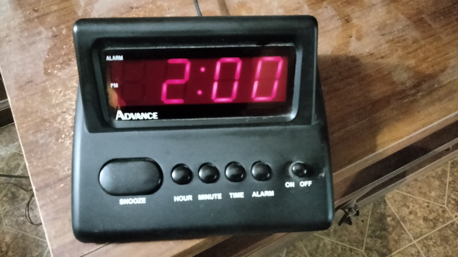 Vintage Advance 4043 Digital Alarm Clock Red LED Display Tested Works Retro
