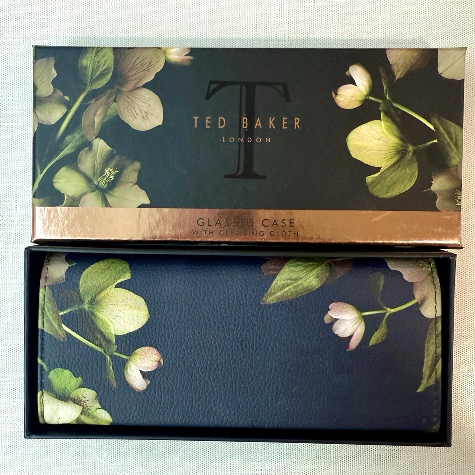 NUEVO Ted Baker Gafas de Sol Plegables Floral Arboreto Estuche Azul Marino (Defectos Menores) Foto 2 de 4
