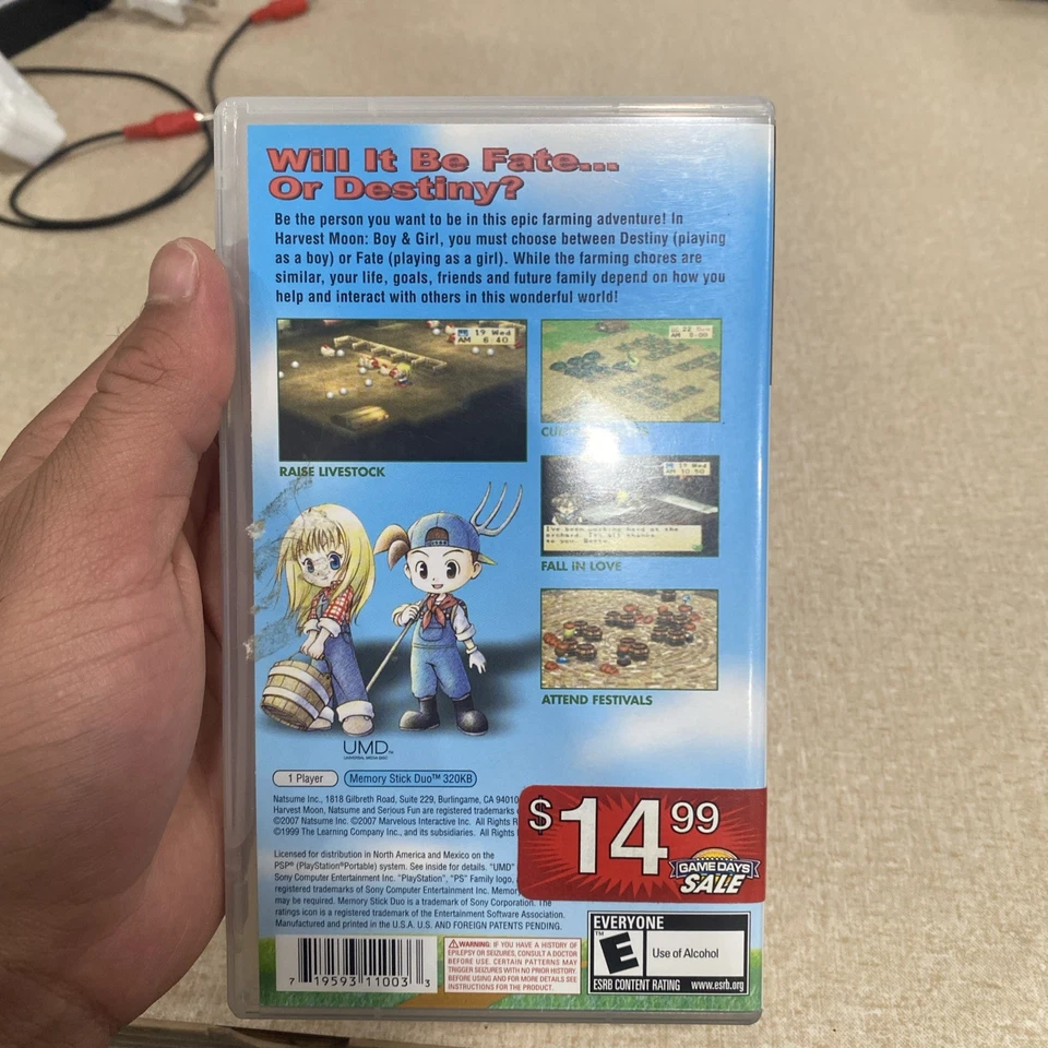 Harvest Moon: Boy & Girl para Sony PSP, 2007 ¡El juego funciona! PlayStation Portátil Foto 3 de 4
