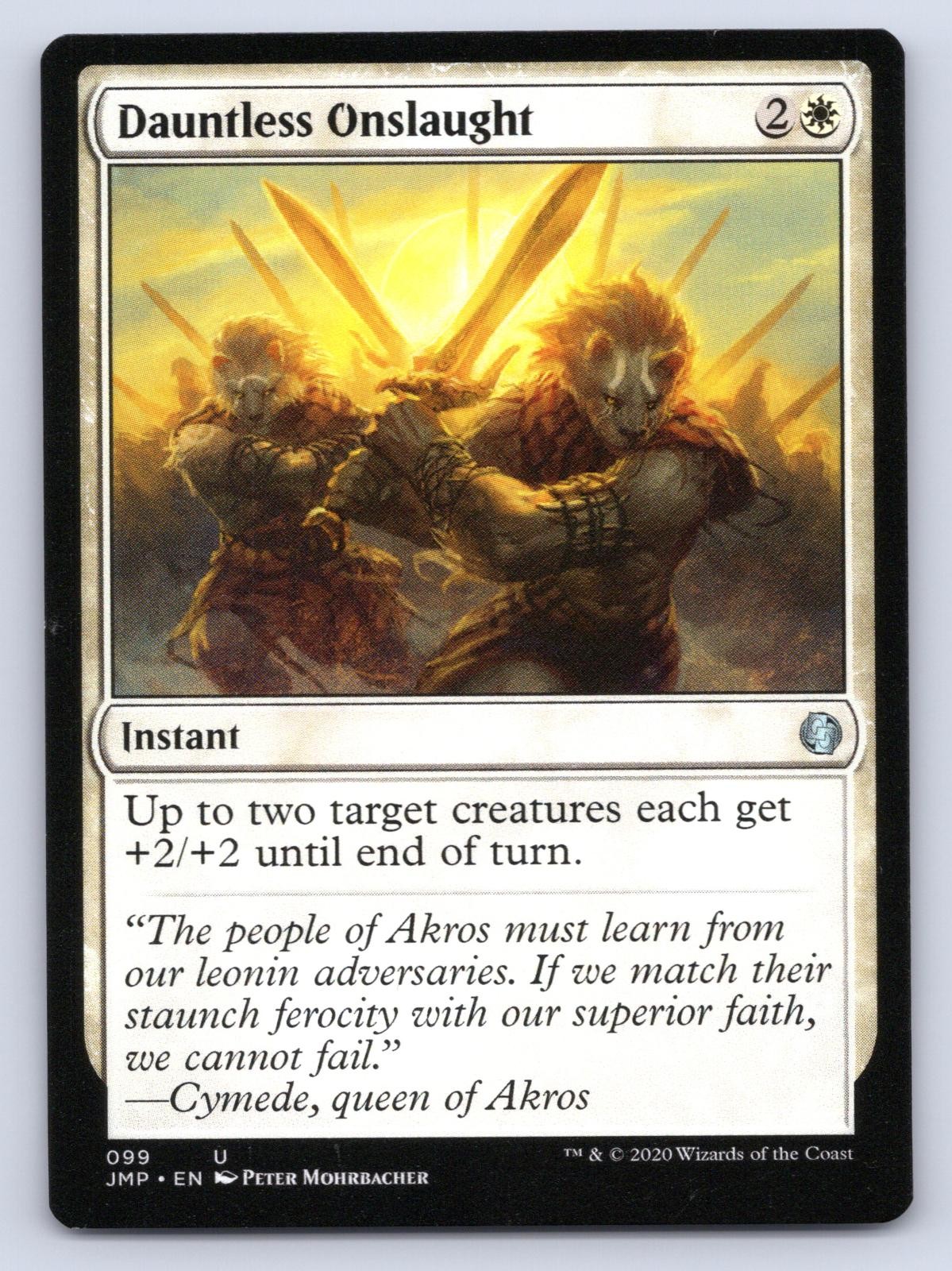 Dauntless Onslaught 99 Uncommon Jumpstart Magic: The Gathering Near Mint