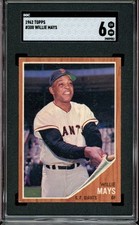 1962 Topps Baseball #300 Willie Mays SGC 6