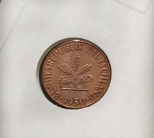 1 Pfennig M&uuml;nze 1950 F *Bundesrepublik Deutschland* EG: sehr sch&ouml;n