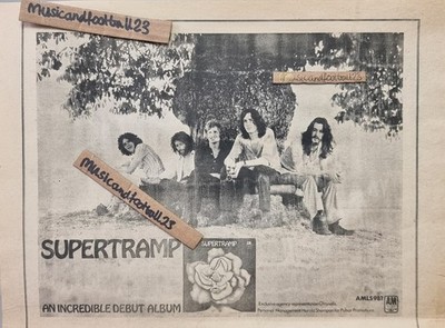 SUPERTRAMP 1st Album - Advert 1970 12''x8¼'' 30x21cm Rolling Stone VG+