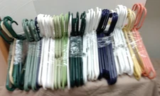 Lot Of 90 - Assorted Colors Adult-Size Plastic Tubular Hangers