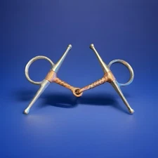 Full Cheek Copper Mouth Corkscrew  Snaffle Bit 4-5/8” Mouth  6” Shank Branded