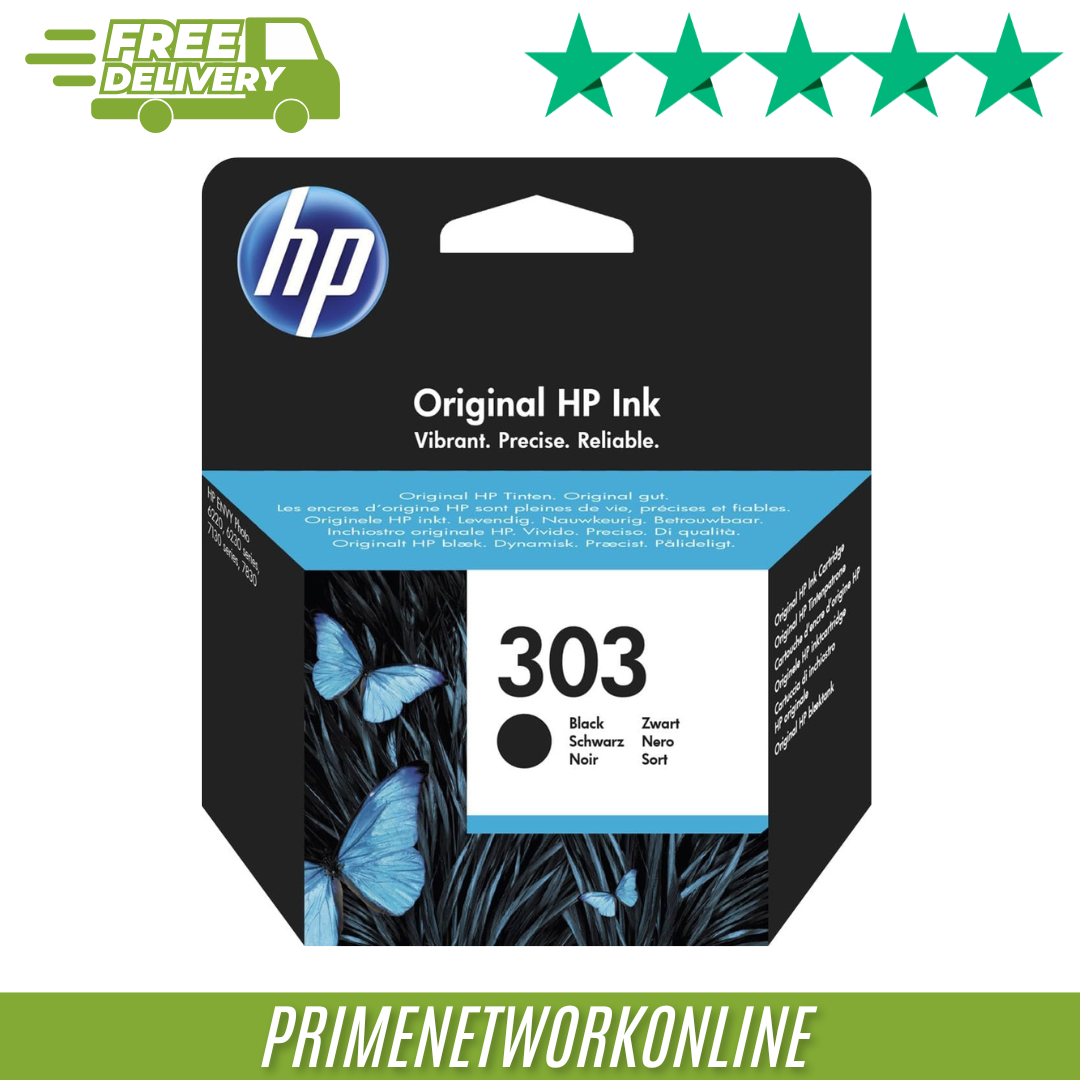 HP 303 Original Black Ink Cartridge – T6N02AE 100% ORIGINAL ⭐⭐⭐⭐⭐