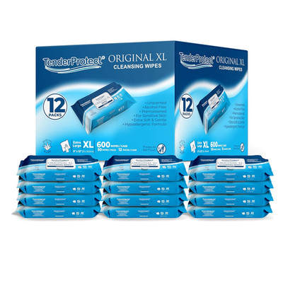   Original XL Premium Adult Wipes (600 Ct), Extra-Large 9''X12'' Wet Wipes with Al