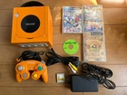 Nintendo GameCube Console & Controller Orange Color with Games Japan 0412