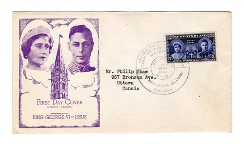 R692 Canada / Newfoundland FDC 1939 Royal Visit - Attractive Cachet Cover # 2
