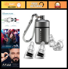 Reusable High Fidelity Concert Earplugs, 24dB Noise Reduction, Musicians Ear Pro