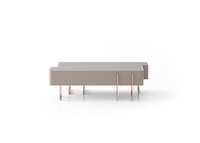 Stilvoller Beiger Couchtisch Wohnzimmer Kaffeetisch Edle Holz MöBel