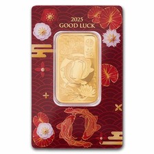 2025 1 oz Gold Bar - PAMP Good Luck Koi Fish (Assay) 5523.49 per troy oz