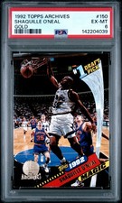 1992 TOPPS ARCHIVES GOLD #150 SHAQUILLE O'NEAL PSA 6