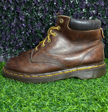 Dr. Martens 939 Ben Boot Men's Size 8 Brown Leather Padded Collar Lace Up Boots