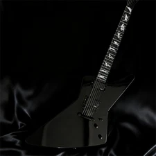 New Black Man to Wolf Electric Guitar Exp Fixed Bridge H-H Pickups Solid Body