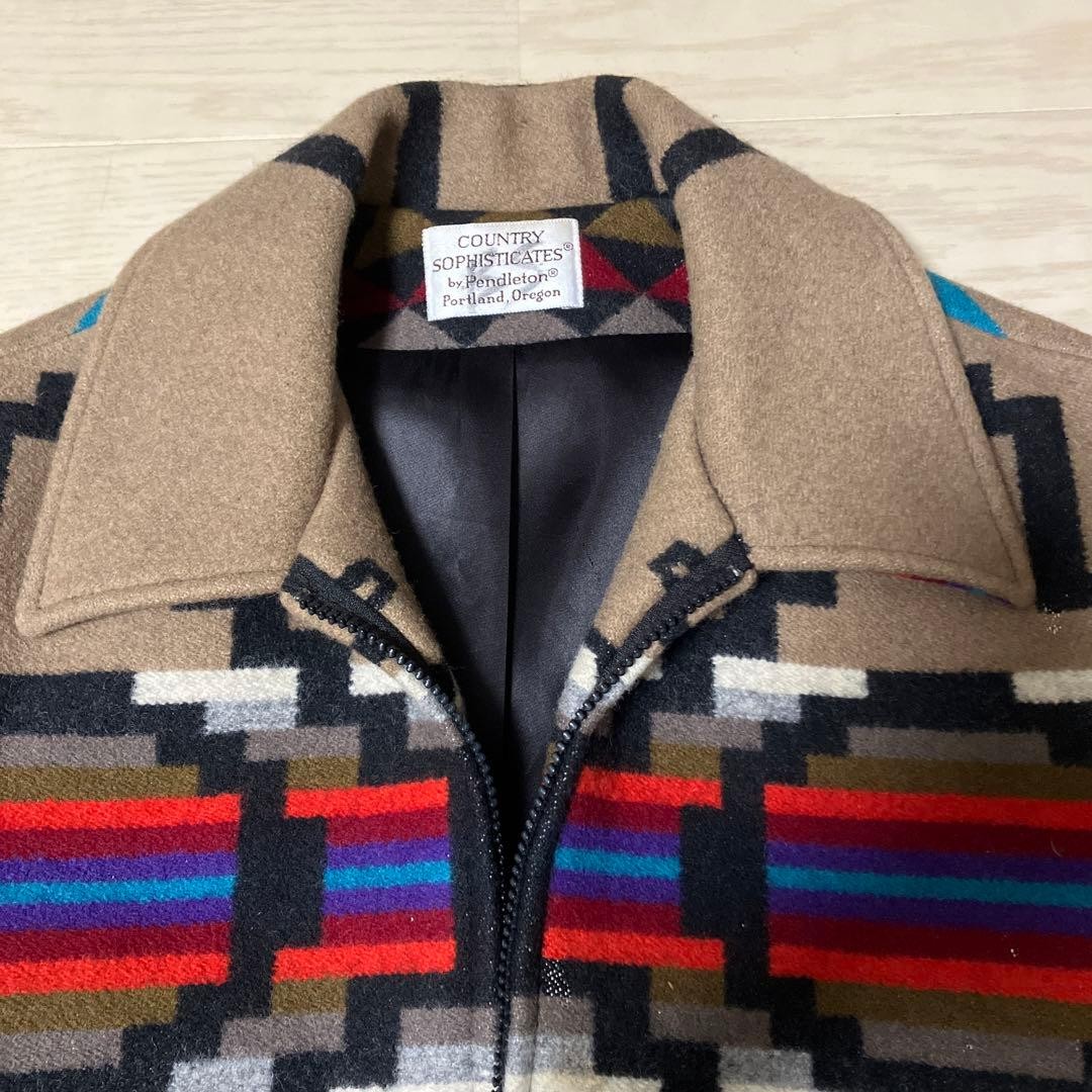 Pendleton Indian Pattern Jacket M Wool Native Sty… - image 3